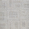 Bora 10 x 14 Area Rug Geometric Pattern Polyester Gray White Wool Cotton By Casagear Home BM318359