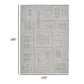 Bora 10 x 14 Area Rug Geometric Pattern Polyester Gray White Wool Cotton By Casagear Home BM318359