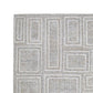 Bora 8 x 10 Area Rug Geometric Pattern Polyester Gray White Wool Cotton By Casagear Home BM318360