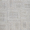 Bora 8 x 10 Area Rug Geometric Pattern Polyester Gray White Wool Cotton By Casagear Home BM318360