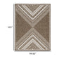 John 8 x 10 Area Rug Indoor Outdoor Tribal Prints Brown White Polyester By Casagear Home BM318368