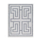 Martina 8 x 10 Area Rug Indoor Outdoor Greek Key Design Gray and Ivory By Casagear Home BM318369