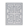 Martina 8 x 10 Area Rug Indoor Outdoor Greek Key Design Gray and Ivory By Casagear Home BM318369