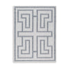 Martina 5 x 7 Area Rug, Indoor Outdoor Greek Key Design, Gray and Ivory By Casagear Home