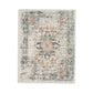 Jerry 5 x 7 Area Rug Indoor Outdoor Medallion Polyester Ivory Orange By Casagear Home BM318374