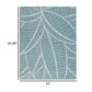 Chelsea 5 x 7 Area Rug Indoor Outdoor Botanical Aqua Ivory Latex By Casagear Home BM318378