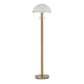 Sein 62 Inch Floor Lamp Double Pull Chain Switch Glass Dome Shade Brass By Casagear Home BM318380