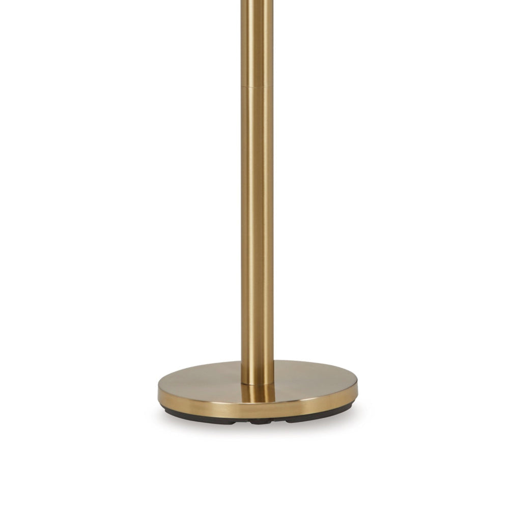 Sein 62 Inch Floor Lamp Double Pull Chain Switch Glass Dome Shade Brass By Casagear Home BM318380