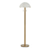 Sein 62 Inch Floor Lamp, Double Pull Chain Switch, Glass Dome Shade, Brass By Casagear Home