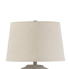 Waer 26 Inch Table Lamp Classic Gray Pot Style Base White Drum Shade By Casagear Home BM318385