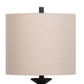 Ando Buffet Table Lamp Black Turned Fishbone Base Drum Shade By Casagear Home BM318390