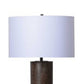 Saen 65 Inch Floor Lamp Modern Black Cylindrical Base White Drum Shade By Casagear Home BM318391