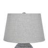 Gyen 29 Inch Table Lamp Antique White Pattern Pot Base Gray Empire Shade By Casagear Home BM318392