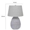 Gyen 29 Inch Table Lamp Antique White Pattern Pot Base Gray Empire Shade By Casagear Home BM318392