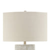 Bard 30 Inch Table Lamp Accent Cylindrical Base Ivory Oval Fabric Shade By Casagear Home BM318393