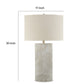 Bard 30 Inch Table Lamp Accent Cylindrical Base Ivory Oval Fabric Shade By Casagear Home BM318393