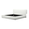 Cid Iser King Bed Ivory Polyester Upholstery Foam Filling Metal Frame By Casagear Home BM318407