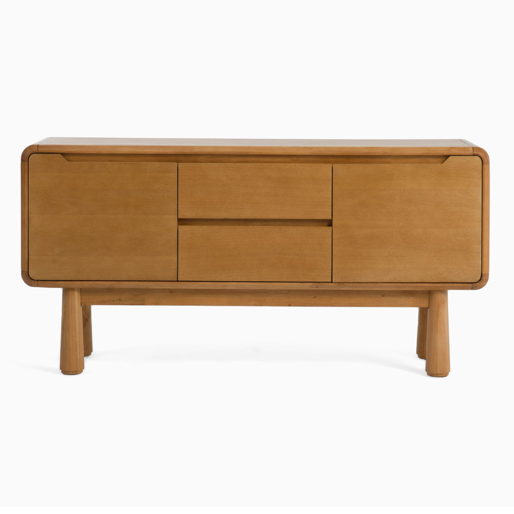 Cid Seby 50 Inch Sideboard Server Buffet Cabinet Natural Brown Wood By Casagear Home BM318416