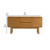 Cid Seby 50 Inch Sideboard Server Buffet Cabinet Natural Brown Wood By Casagear Home BM318416