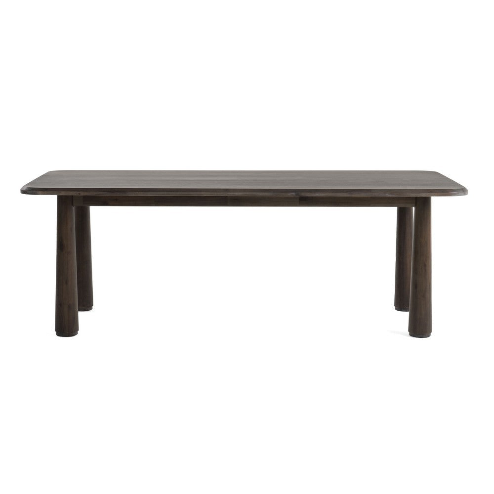 Cid Seby 87 Inch Dining Table Rectangular Top Espresso Brown Solid Wood By Casagear Home BM318417