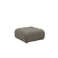 Reno Uni 38 Inch Ottoman Gray Fabric Tufted Design Solid Wood Frame By Casagear Home BM318421