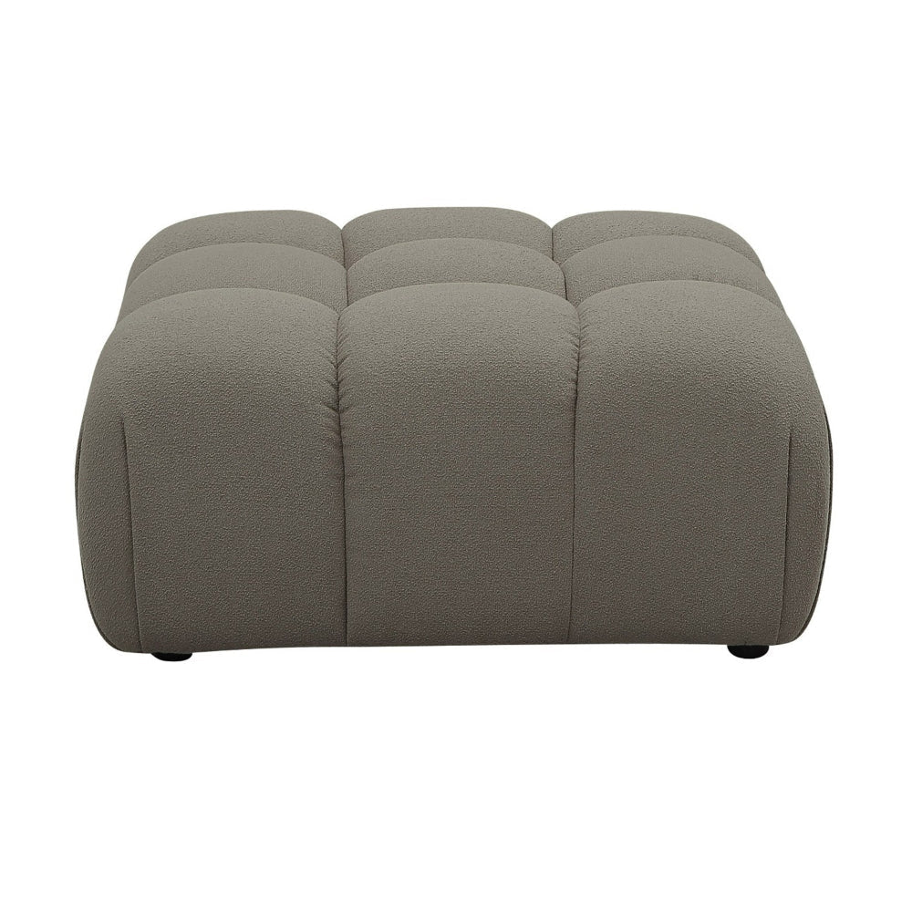 Reno Uni 38 Inch Ottoman Gray Fabric Tufted Design Solid Wood Frame By Casagear Home BM318421