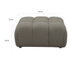 Reno Uni 38 Inch Ottoman Gray Fabric Tufted Design Solid Wood Frame By Casagear Home BM318421