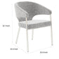 Cid Kasa 23 Inch Dining Chair Light Gray Polyester Brass Stainless Steel By Casagear Home BM318429