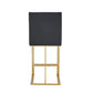 Cid Anki Counter Stool Chair Dark Gray Faux Leather Brass Stainless Steel By Casagear Home BM318432