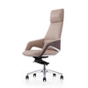 Akon Office Recliner Chair, Adjustable Height, Swivel, Lux Beige Leather By Casagear Home