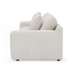 Reno Lorie 95 Inch Sofa Plush Cushioned 2 Throw Pillows White Polyester By Casagear Home BM318443