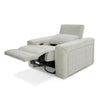 Power Recliner Chair Cushioned Adjustable Headrest Beige Polyester Fabric By Casagear Home BM318448