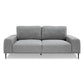 Reno Zico 68 Inch Sofa Cushioned Modern Gray Polyester Black Metal Legs By Casagear Home BM318449