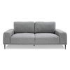 Reno Zico 68 Inch Sofa Cushioned Modern Gray Polyester Black Metal Legs By Casagear Home BM318449