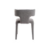 Cid Eve 21 Inch Dining Chair Curved Wingback Gray Textured Polyester By Casagear Home BM318458