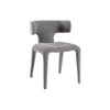 Cid Eve 21 Inch Dining Chair Curved Wingback Gray Textured Polyester By Casagear Home BM318458