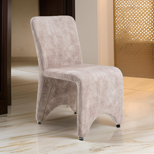 Cid Lou 19 Inch Side Dining Chair Set of 2, Beige Polyester, Panel Frame By Casagear Home