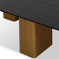 Cid Casy 39 Inch Coffee Table Square Black Veneer Brushed Gold Block Legs By Casagear Home BM318468