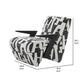 27 Inch Accent Chair Polyester Black and White Geometric Pattern Print By Casagear Home BM318472