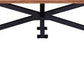 Lee Dining Bench 70 Inch Natural Acacia Wood Top Black Iron Star Base By Casagear Home BM318476