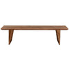 Jax Dining Bench 70 Inch Acacia Wood Seat Angled Panel Legs Natural Brown By Casagear Home BM318478