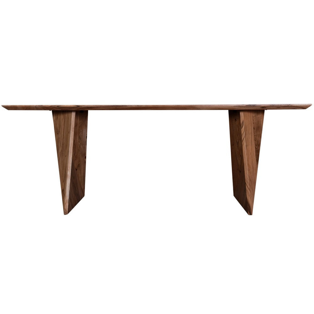 Jax Dining Table 81 Inch Rectangular Acacia Wood Top Natural Brown By Casagear Home BM318479