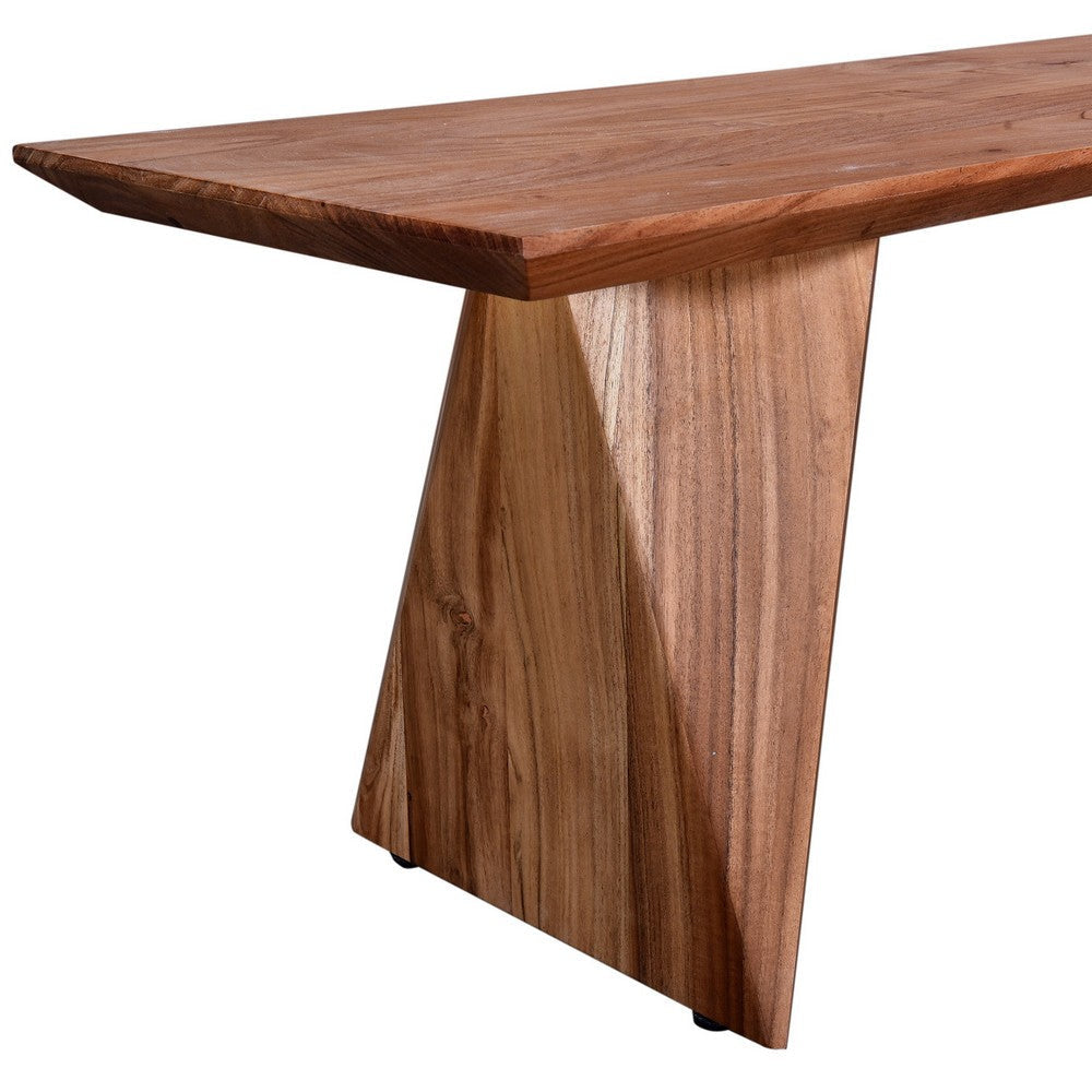 Jax Dining Table 81 Inch Rectangular Acacia Wood Top Natural Brown By Casagear Home BM318479