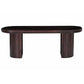 Rue Dining Bench 70 Inch Oval Top Grooved Round Panel Legs Walnut Brown By Casagear Home BM318488