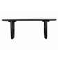 Alix Dining Table 87 Inch Rectangular Solid Acacia Wood Top Black By Casagear Home BM318492