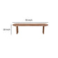 Sosi Dining Bench 70 Inch Oval Seat Panel Legs Natural Brown Acacia Wood By Casagear Home BM318501