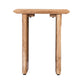 Joy Side End Table Rectangular Panel Legs Natural Brown Acacia Wood By Casagear Home BM318507