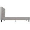 Ani Full Size Platform Bed Cushioned Tufted Gray Polyester Upholstery By Casagear Home BM318510