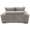 Ziv Oversized Cuddler Chaise Plush Ribbed Gray Polyester Upholstery By Casagear Home BM318513