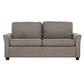 Full Size Sofa Bed, Gray Linen, Convertible Design, USB Port, Power Outlets By Casagear Home